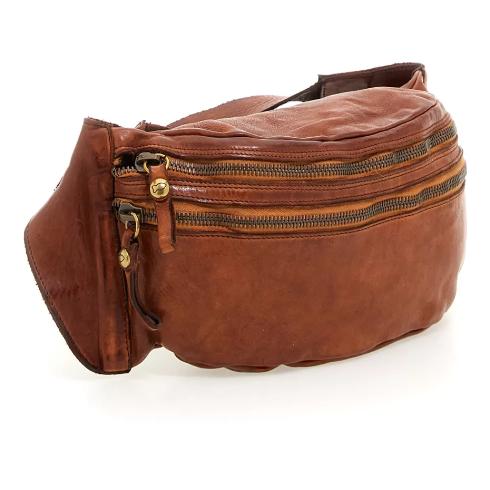 HERREN Campomaggi Gürteltaschen*Berlino Cognac