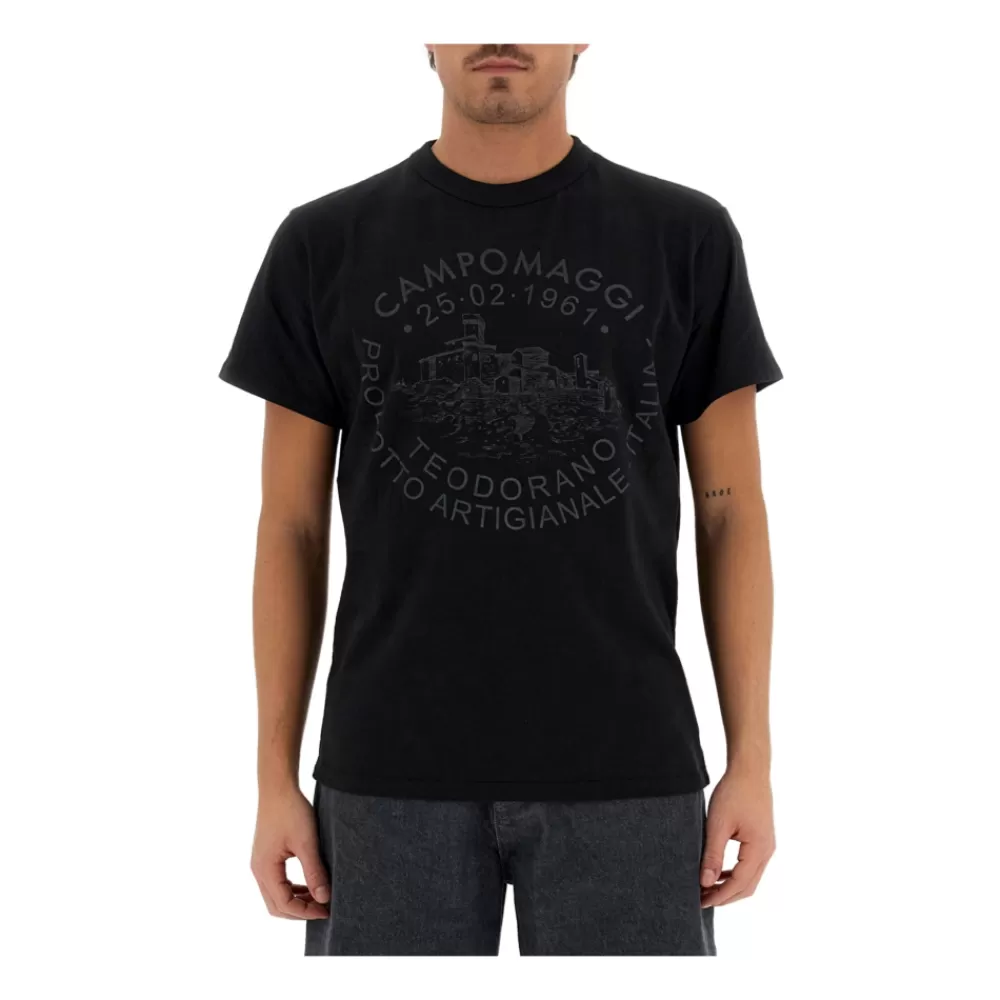 HERREN Campomaggi *Teodorano T-shirt Schwarz